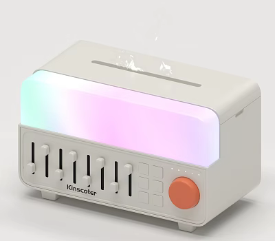 Smart Kinocoaster Machine With White Design Colorful Lights Knobs And Buttons 3d model
