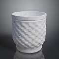 White Diamond Patterned Household Container For Modern Home Decor Use 3d model