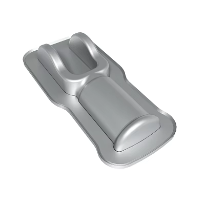 Silver Metallic Object With Unique Curved Design 3d model Silver Metallic Object With Unique Curved Design 3d model