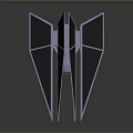 Futuristic Spacecraft With Solar Panels And Aerodynamic Wing Structure For Space Exploration