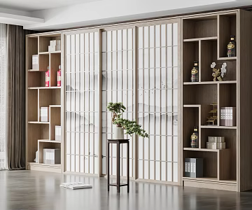 New Chinese Decorative Cabinet 3d model