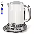 GoveeLife Smart Electric Kettle White Silver Features Digital Control Panel Temperature Display 100℃ And 21℃