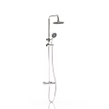 Modern Stainless Steel Shower Head with Handheld Spray and Overhead Shower