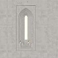 Modern Arched Layered Wall Lamp With Soft Illumination Mounted On Beige Wall