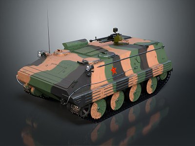 modern tank light tank armored vehicle armed personnel carrier 3d model