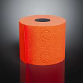 Orange Patterned Soft Toilet Paper Roll For Bathroom Household Daily Essentials