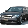 Luxury Black Mercedes-Benz Sedan with Stylish Alloy Wheels and Elegant Front Grille