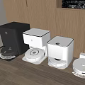 Modern sweeping robot 3d model