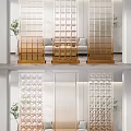 Modern partition glass brick partition 3d model
