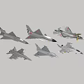 Modern means of transport Space shuttle Fighter helicopter 3d model