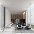 Modern Hall Minimalist Reception Hall 3d model