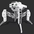 Advanced Futuristic Sci Fi Weapon With Mechanical Legs And Turret Structure
