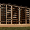 Modern Classic Residential Building With Multiple Floors Balconies Large Windows And Green Lawn