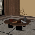 Modern Middle Ancient Style Coffee Table 3d model