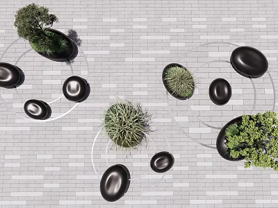 Modern Planting Pool Landscape Planting Pool 3d model