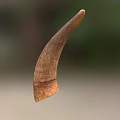 Game Movie Character Horn Prop With Detailed Brown Textured Surface