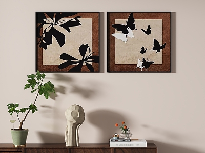 Simple retro decorative painting 3d model