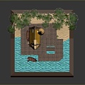 Water House Fishing House Fisherman Cartoon Wooden House Cartoon Wooden House Cartoon Wooden House 3d model