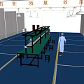 Modern Workbench Classic Workbench 3d model