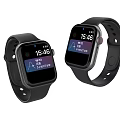 Smart Watch Featuring Health Tracking Heart Rate Monitor Step Count And Black Strap Design