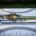Modern water feature 3d model