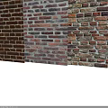 Spherical Brick Components Displayed With Various Colored Brick Wall Designs 3d model