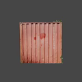 Industrial Equipment Red Rustic Container Featuring FAL Logo Serial Number And Weeds at Base