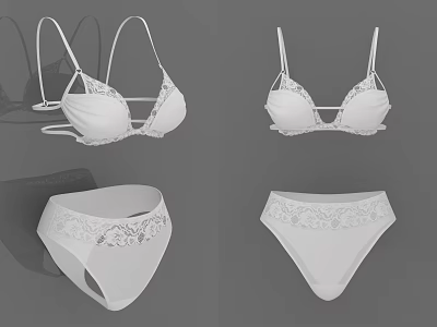 Women's underwear bra women's clothing women's clothing 3d model