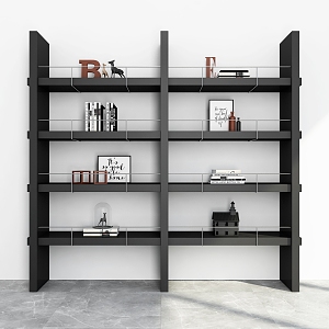 Bookshelf Ornaments Bookshelf Decorative Storage Rack Decorative Rack Bookshelf Shelf 3d model