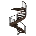 modern revolving staircase 3d model