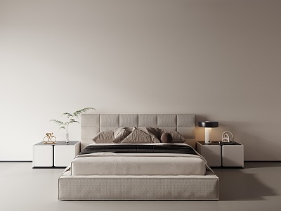 Modern Double Bed 3d model