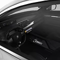 White Modern Sedan With Sleek Exterior And Front Grille Design Silver Wheels