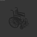 Outdoor Landscape Sculpture Depicting Wheelchair With Artistic Metal Structure Design