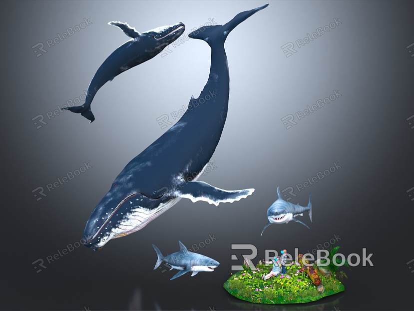 whale humpback whale model