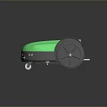Smart Modern Green Computerized Robot Vacuum With Wheels And Design