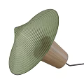 Ribbed Glass Table Lamp With Wooden Base And Multiple Color Options
