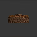 Delicious Elegant Chocolate Cake with Orange Cream Swirls and Chocolate Shavings