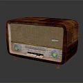 Vintage Retro Radio with Wooden Case Classic Knobs Dial and Speaker Grille