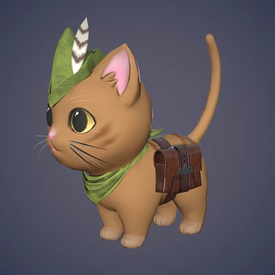Cartoon kitten cartoon kitten Q version kitten 3d model Cartoon kitten cartoon kitten Q version kitten 3d model