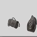 Stylish Black Leather Duffel Bags With POLO Logo For Travel And Gym Use