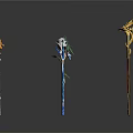 Decorative Rods With Panda Figurine Flower And Fruit Ornaments In Colorful Styles