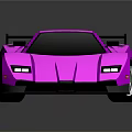 Pink Sports Car With Black Rear Spoiler Black Windows Black Wheels And Sleek Design