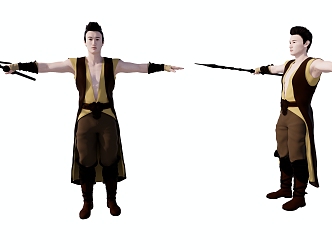 Modern Man Male Warrior 3d model