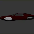 Red Futuristic Sports Car With Sleek Aerodynamic Body And Concept Design