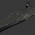 Modern Aircraft Carrier Warship With Flight Deck Island Superstructure And Naval Architecture 3d model
