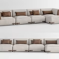 Modern Corner Sofa Fendi Multiplayer Sofa Multiplayer Sofa 3d model