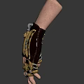 Game Movie Character Leather Glove With Metallic Accents And Intricate Design Details