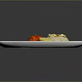 Roasted Chicken Leg With Fluffy Rice Lemon Slice And Red Sauce On White Plate