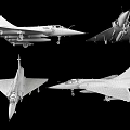 Military Fighter Jet Multiple Angles With Camouflage Paint And Weapon Systems