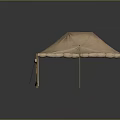 Outdoor Furniture Beige Canvas Tent With Sturdy Frame And Side Windows For Camping Use